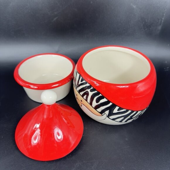 Heartfelt Kitchen Creations Wild About Santa Goody Jar Ceramic Canister 3 Piece - Picture 12 of 16